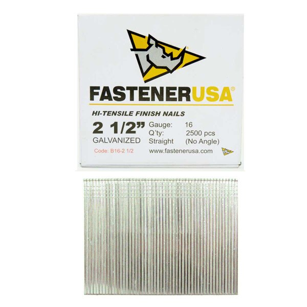 21/2" FINISH NAILS 16GA GALV 2,500ct B16212